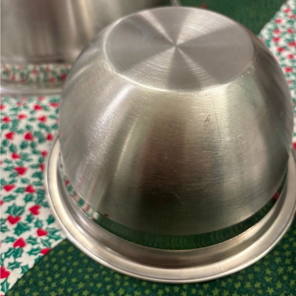 Set Of 3 Mixing Bowls Stainless Steel Gently Loved Condition Final Sale - Picture 7 of 9